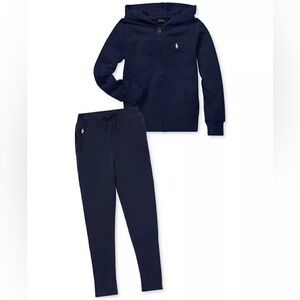 Girls Polo French Terry Fleece Set